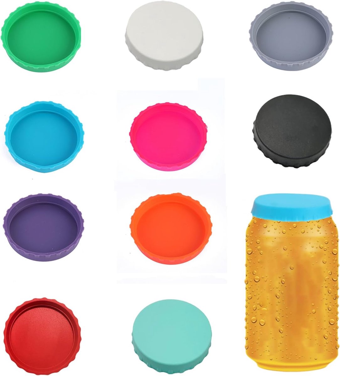 Deksels, Siliconen Soda Deksel, Drankblikjes, Deksels, Bliksluitingen, Drankbliksluiting, Herbruikbare Blikdeksels voor Koolzuurhoudende Dranke