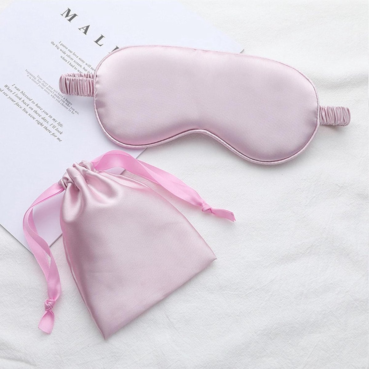 Zijde Nacht Oogmasker, Volwassen Vrouwen Mannen met Blackout Oog Masker Reizen Ontspannend Oogmasker Glad Masker