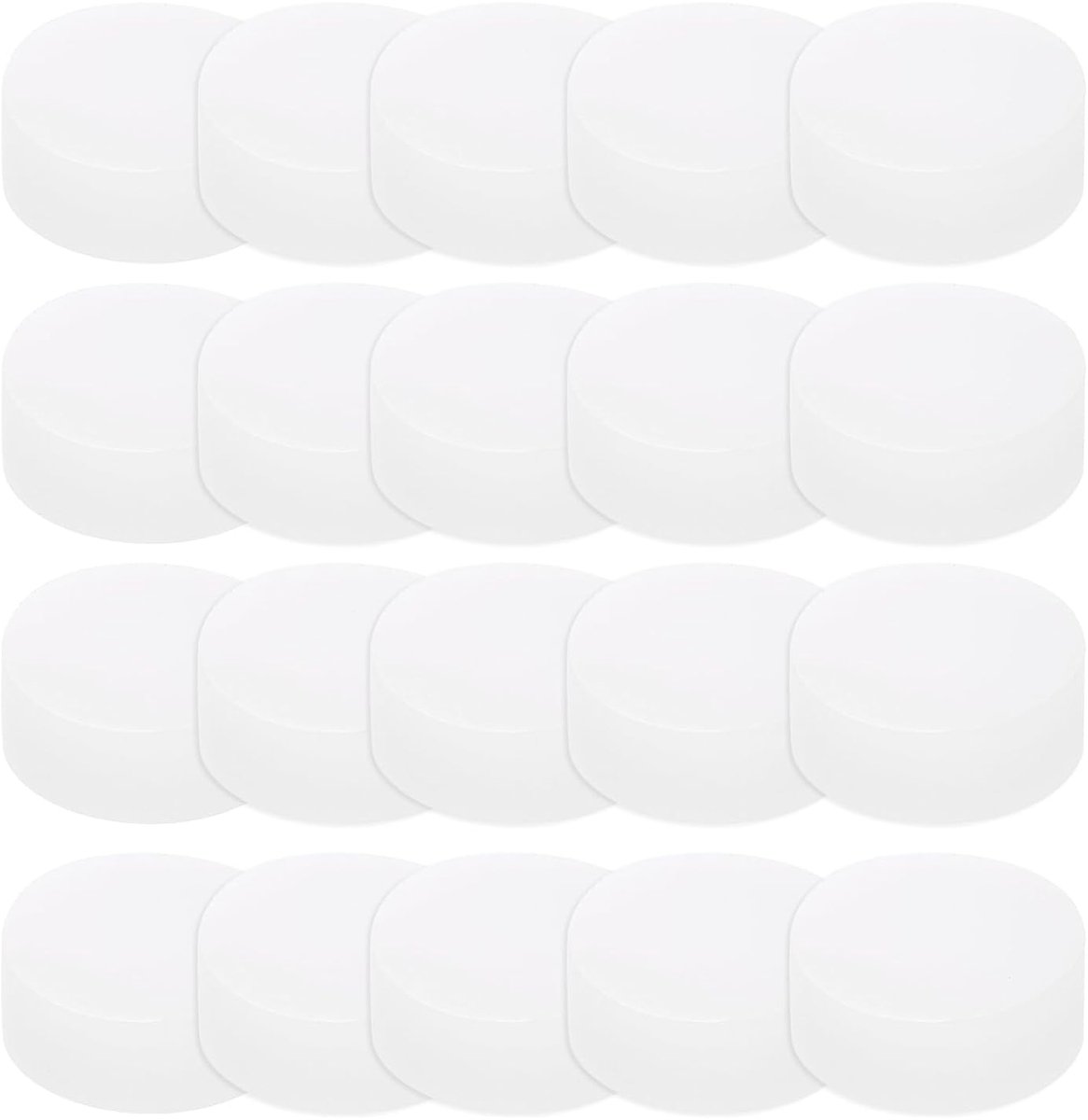 Vaste ronde siliconen rubberen platen, 20 stuks, 20 mm buitendiameter x 8 mm dik, ronde siliconen afdichting, bufferpads voor doe-het-zelvers, industrie, anti-trillingen, antislip, doorzichtig