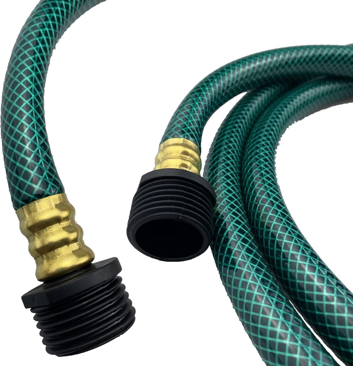 PVC Tuinslang - Waterslang Flexibel - Gazon Besproeien - Lekvrije Messing Fittingen - 1/2 inch x 10 FT - Groen – foto 6