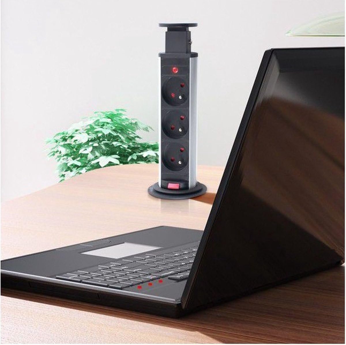 Powerstrip 3 Sockets - 2 USB A - Flush-Montage met 1.8 m Kabel - Ruimtebesparend ontwerp - SnelShoppen