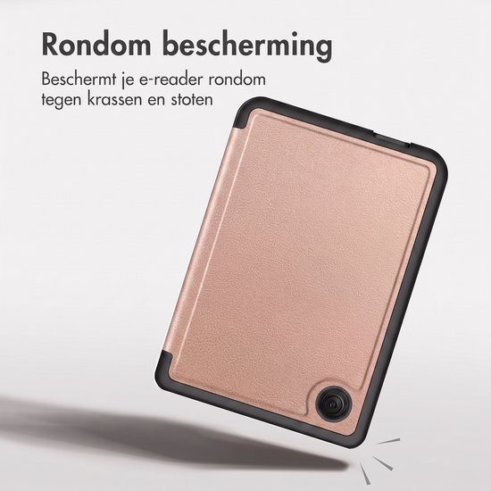 iMoshion Ereader Cover / Hoesje Geschikt voor Kobo Clara BW / Kobo Clara Colour - iMoshion Origami Bookcase e-reader - Rosé goud van iMoshion — afbeelding 5