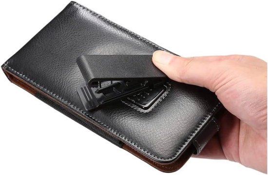 Leather Holster Executive Case belt Clip Rotary 360º Magnetic Closure voor Xiaomi Poco M5 (2022) - Black — afbeelding 5