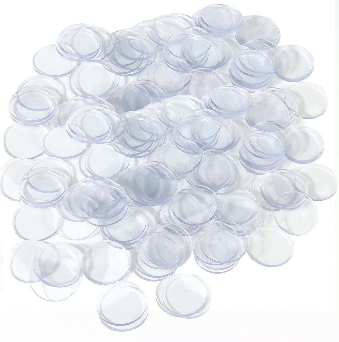 100 stuks tafelbumpers van glas, 27 x 2 mm, transparant, rond, siliconen glijders, antislip, voor glazen oppervlakken, snijplanken, keuken (niet klevend)