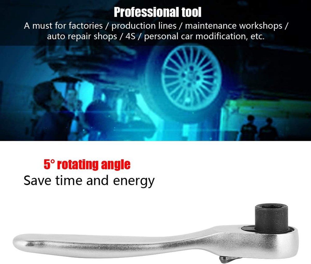 6 35 mm 1/4 inch Mini Socket Cratchet en Bit Driver Multitool Snelspanner Ratelschroevendraaier zeskantsleutel Torque Quick Batch Tool-Mini Clé