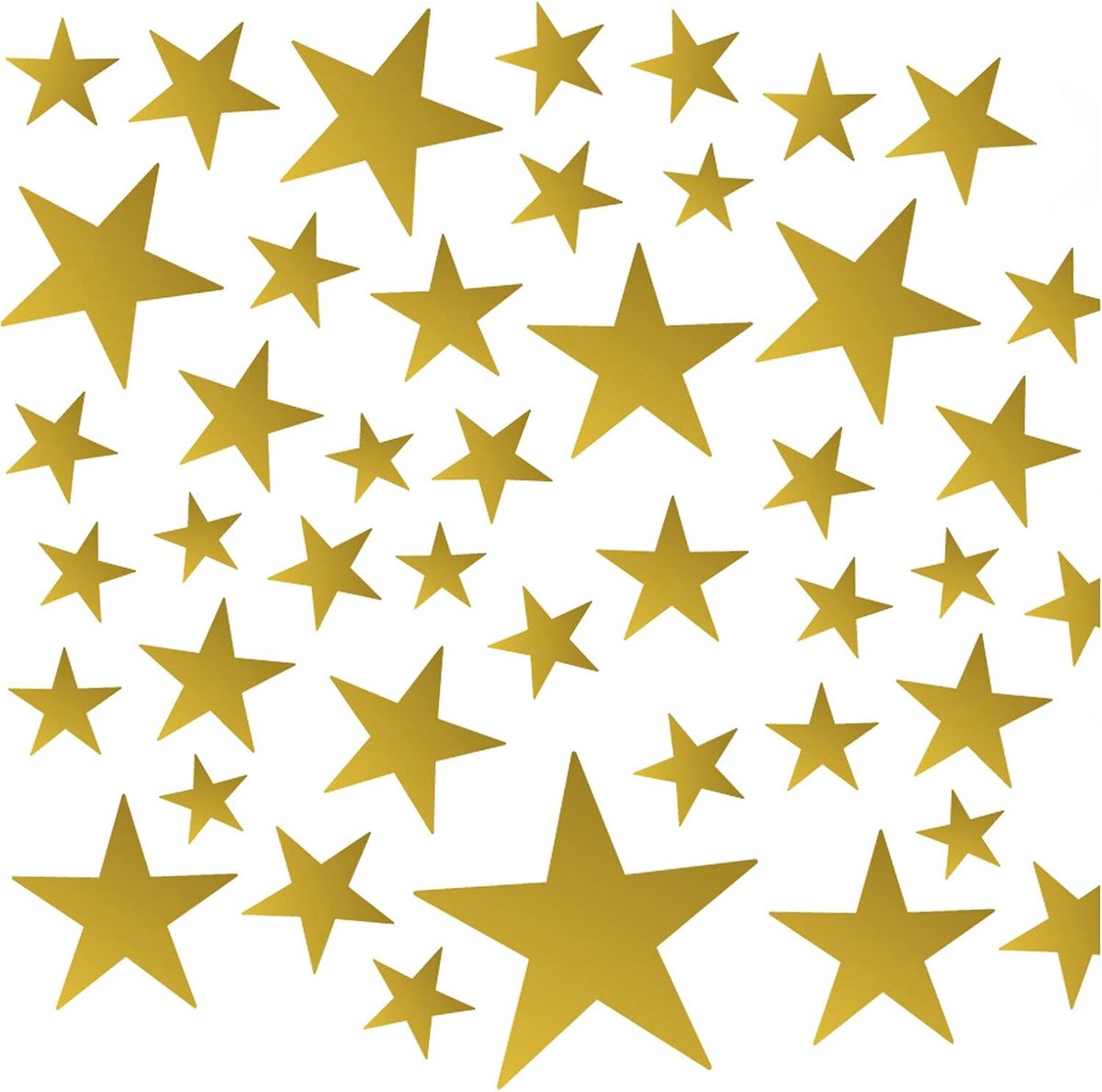 Deco 60 sterren muursticker kinderkamer decoratie jongen meisjes sterren I goud I wanddecoratie sticker slaapkamer baby set zelfklevend DL206-31