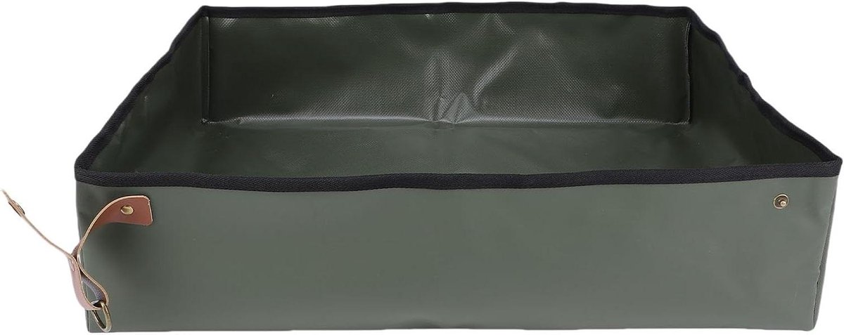 Draagbare Kattenbak - Reis Toilet - Reizen met Huisdier - Opvouwbaar Ontwerp - 35x50x12.5cm - OD Groen