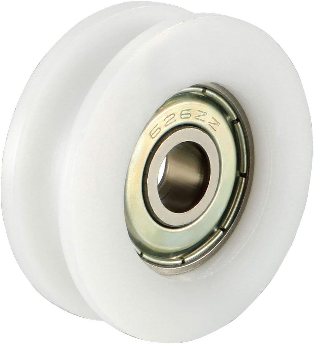 Sourcing map 1,8 mm diep metaal V-groef geleiderailschijf rails kogelwiel 10x35x9mm 6x30x10mm