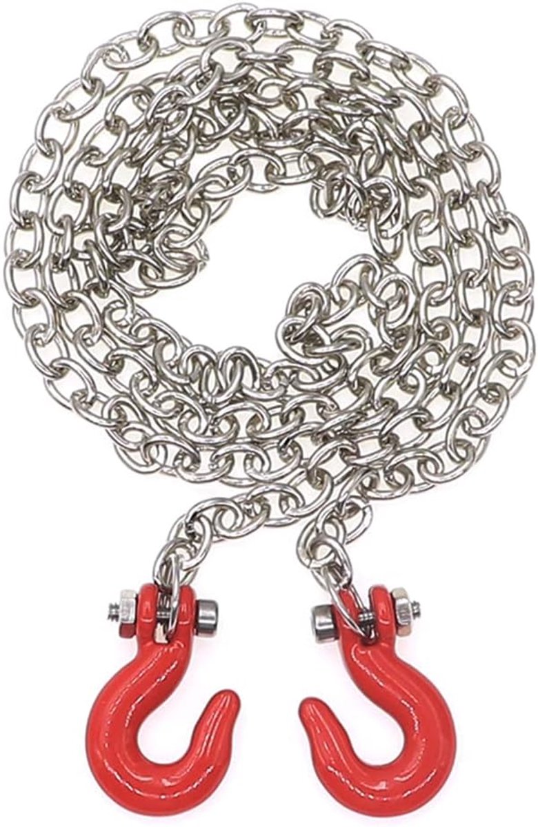 1/10 Chain Trailer Lierhaak voor RC Rock Climbing Crawler Axial SCX10 II AA10 CC01 Traxxsa TRX-4 90046 90038 G Vorm Accessoires-Rood