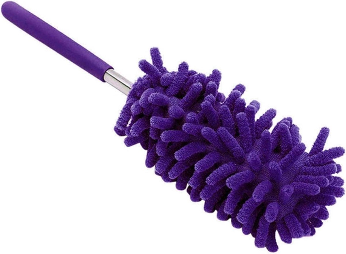 Verstelbare Stoffer - Huishoudelijke Stoffer - Stof Verwijderen - Uitschuifbaar Handvat - 63cm - Grijs