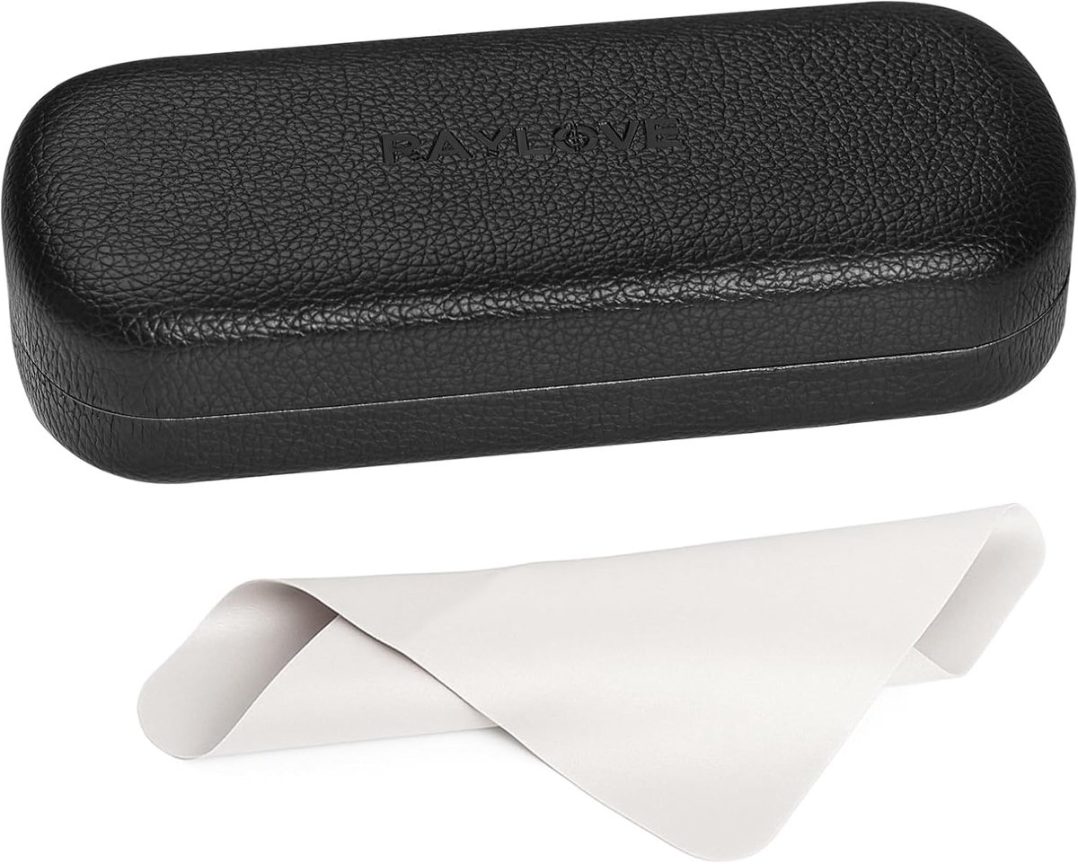 Bril etui - robuust PU leer - inclusief schoonmaakdoekje - ideaal voor reizen - ShopVlot