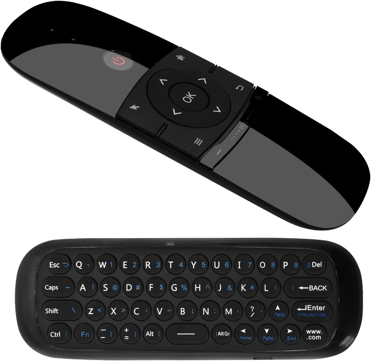 Air Mouse Afstandsbediening met IR Leerfunctie - 2.4G Air Mouse met Toetsenbord - Ideaal voor Smart TV en Media Spelers - ShopVlot