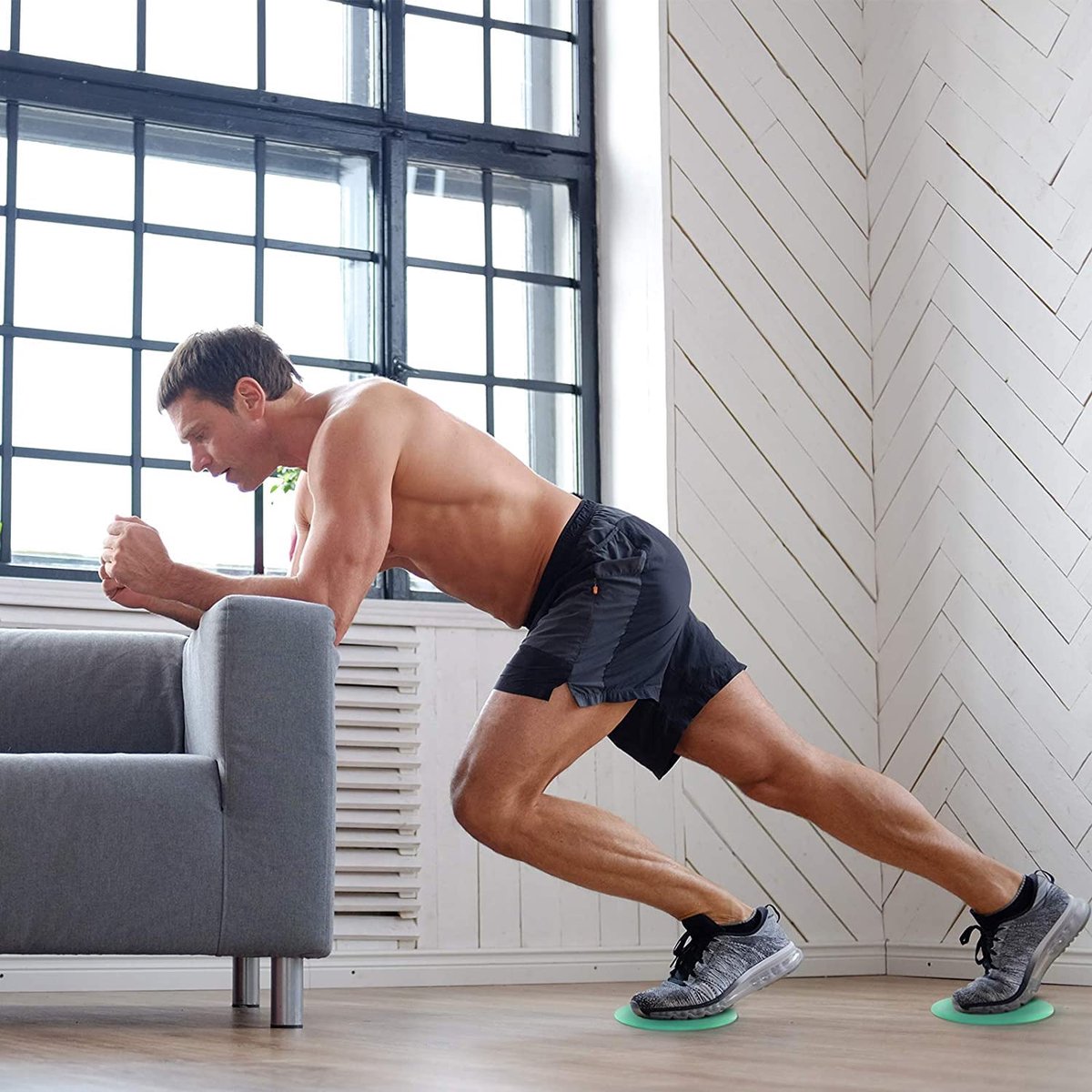Sliders voor fitness - dubbelzijdige oefenschijven - buikspiertraining - ideaal voor thuis - ShopVlot