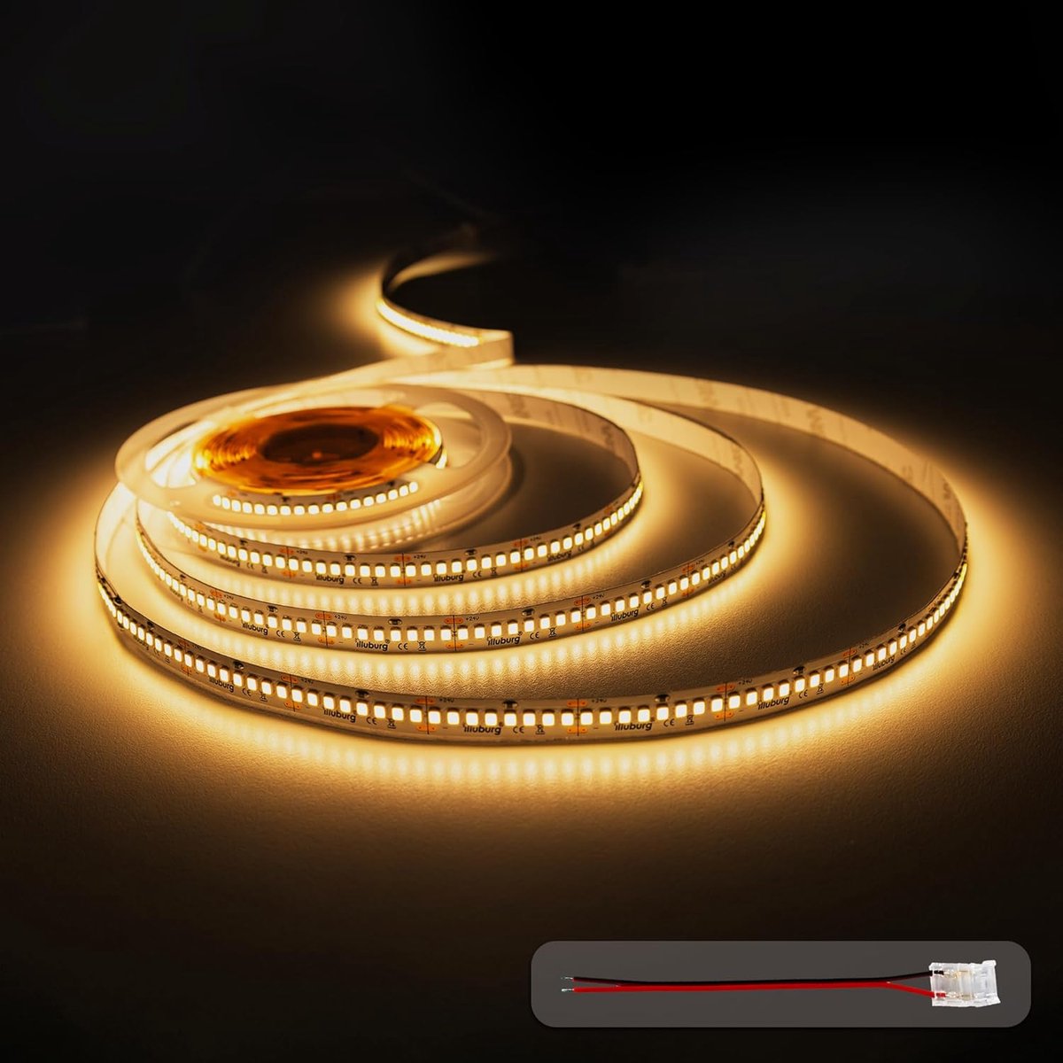 LED strip 24 V 5 m - Warm wit 2700 K - Dimbaar 240 LEDs/m - Superhelder verlichting - ShopVlot