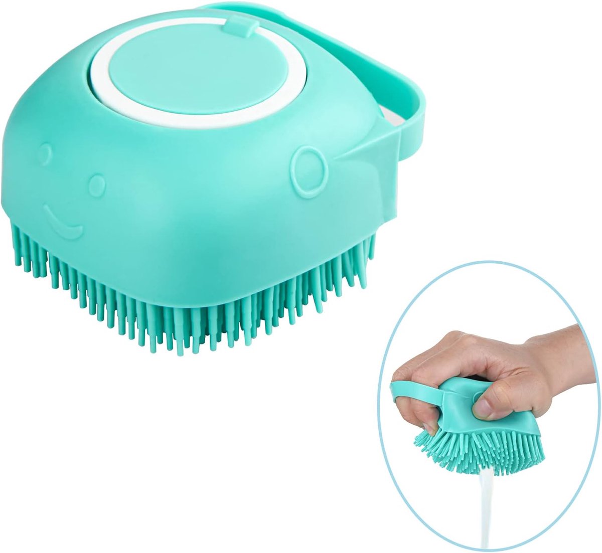 Shampoo Borstel - Silicone met Loophandvat - Voor Honden en Katten - Gemakkelijk Wassen - ShopVlot