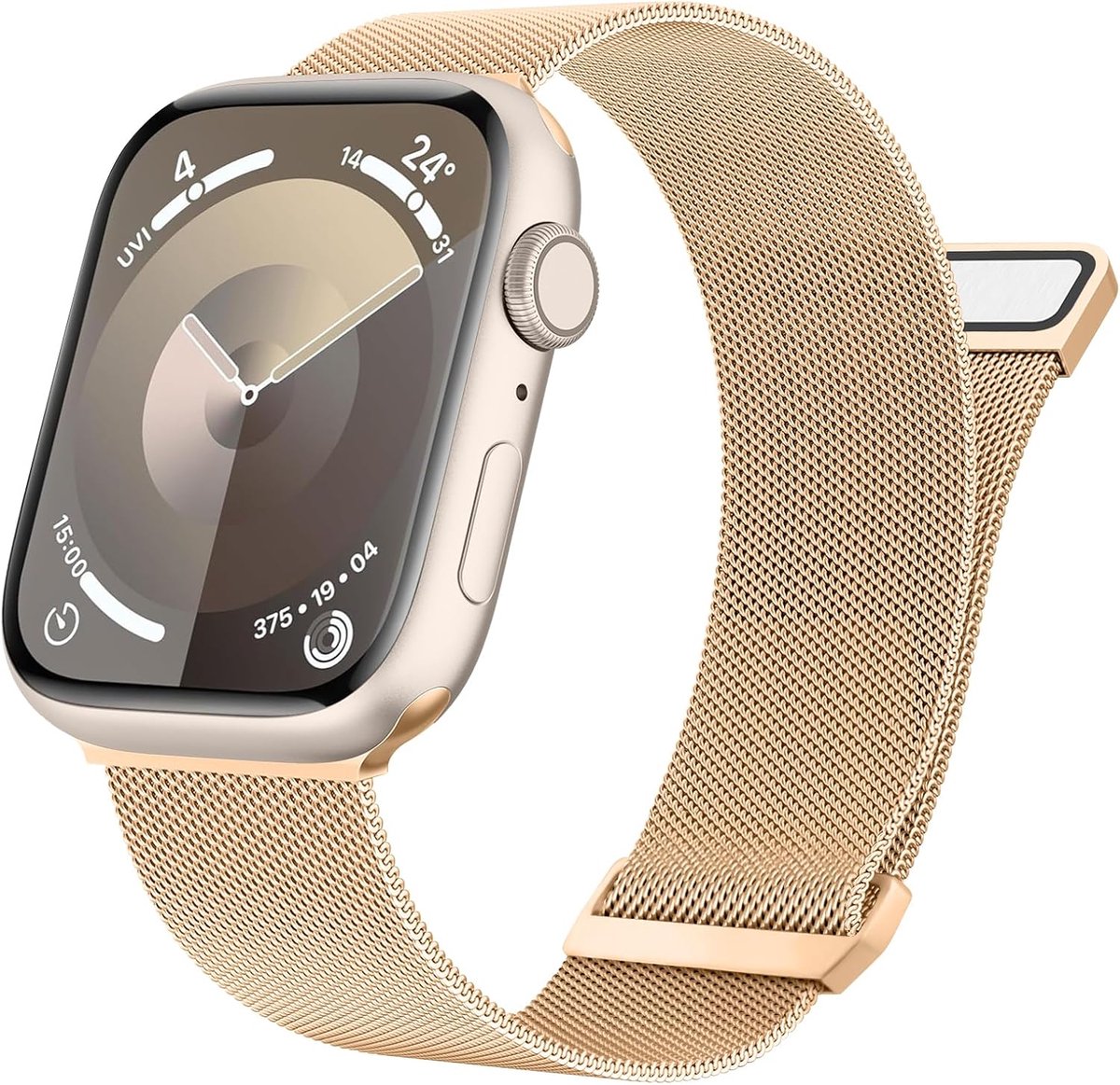 Armband voor Apple Watch 38 mm 40 mm 41 mm 42 mm 44 mm 45 mm 49 mm - metalen roestvrijstalen - met magneet - ShopVlot