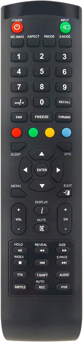Afstandsbediening vervangend voor High One HI3209HD-MM - Eenvoudig in gebruik - Geen installatie vereist - ShopVlot