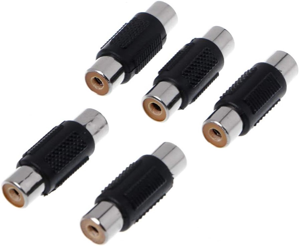Adapterstekkers vrouwelijk-vrouwelijk 5 stuks - videokabel - stereo-A/componenten - ideaal voor lange verbindingen - ShopVlot
