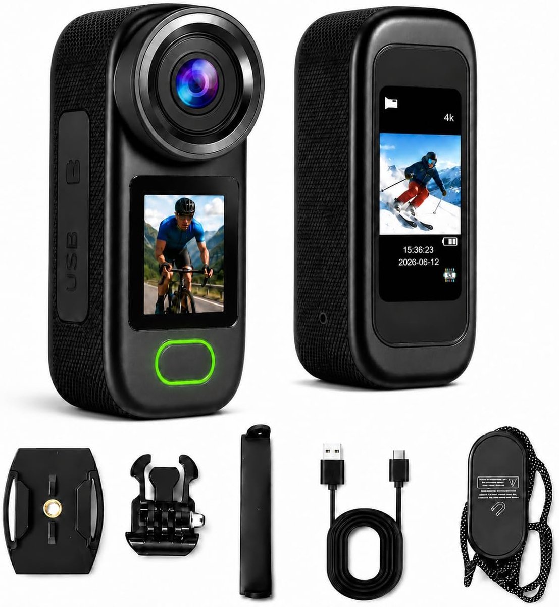Mini Action Cam, Body Cam, Body Cam, 1080P with 0.85 Inch Display, Thumb Body Cam, Multi-Function Action Cam - ShopVlot