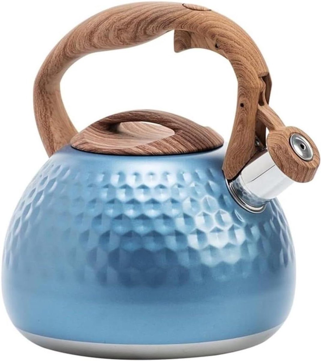 Geklokte Waterkoker - Theepot RVS - Water Koken - Ingebouwde Fluit - 2.8L - Zilverkleurig