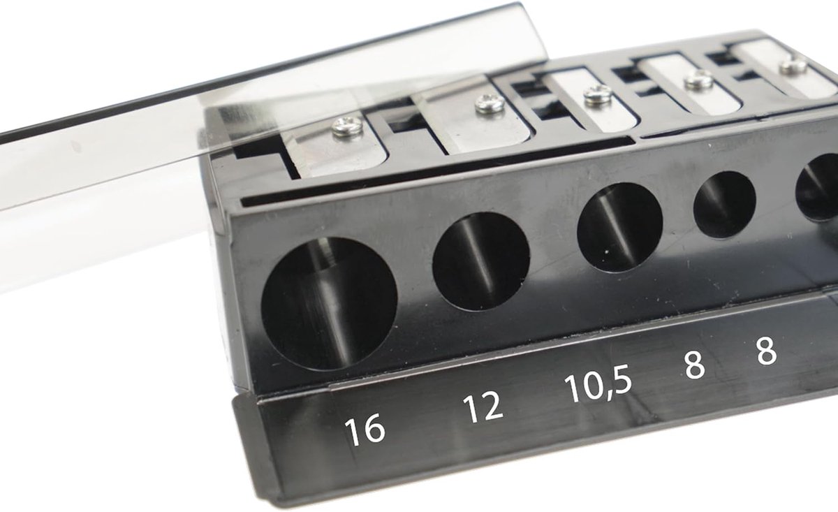 Cosmetic pen slijper met 5 instellingen - diverse maten 8-16 mm - precisie slijpen - ideaal voor make-up - SnelShoppen