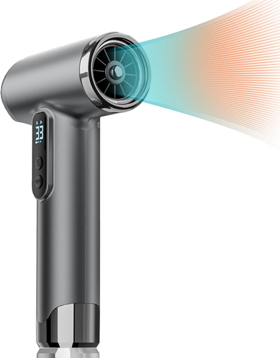 Draadloze föhn 200 W - 100.000 rpm - 15.000 mAh batterij - Ideaal voor onderweg - SnelShoppen