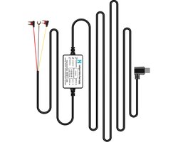 SnelShoppen - Dash Cam Hardwire Kit 12V-24V naar 5V met Fuse Kit - Auto Dashcam Lader, Voedingskabel voor Dashcam, GPS en Radar - 24 Uurs Parkeerbewak