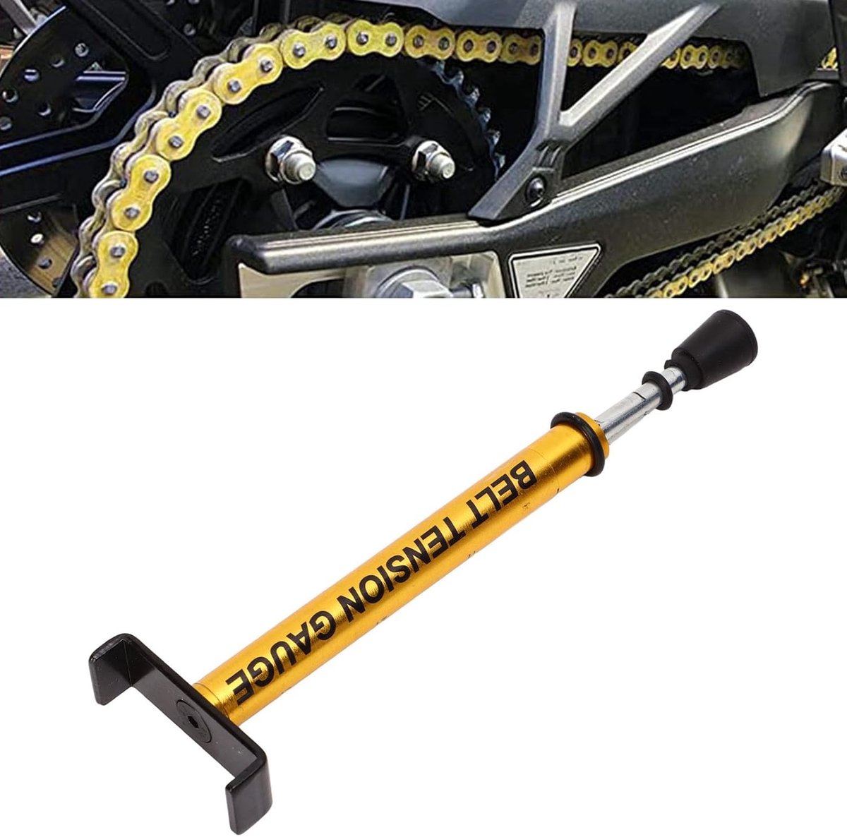 Motorcycle kettingspanningmeter 10 lb - universeel metaal - eenvoudig af te lezen - SnelShoppen