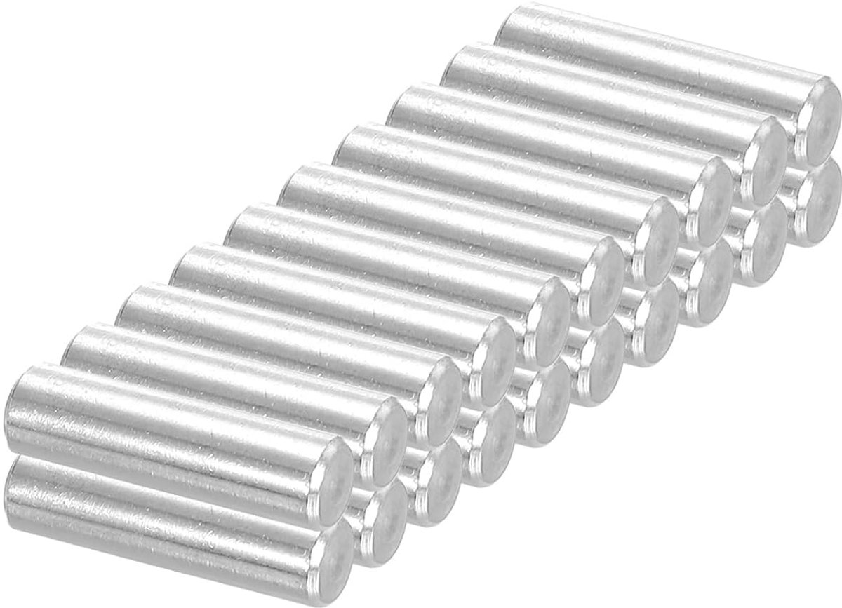 304 vergrendelingspinnen van roestvrij staal, 6 x 20 mm (1/4 inch diameter), 20 stuks vergrendelingspinnen van gehard metaal, reservepennen voor stapelbedden voor zelfmontage van meubels