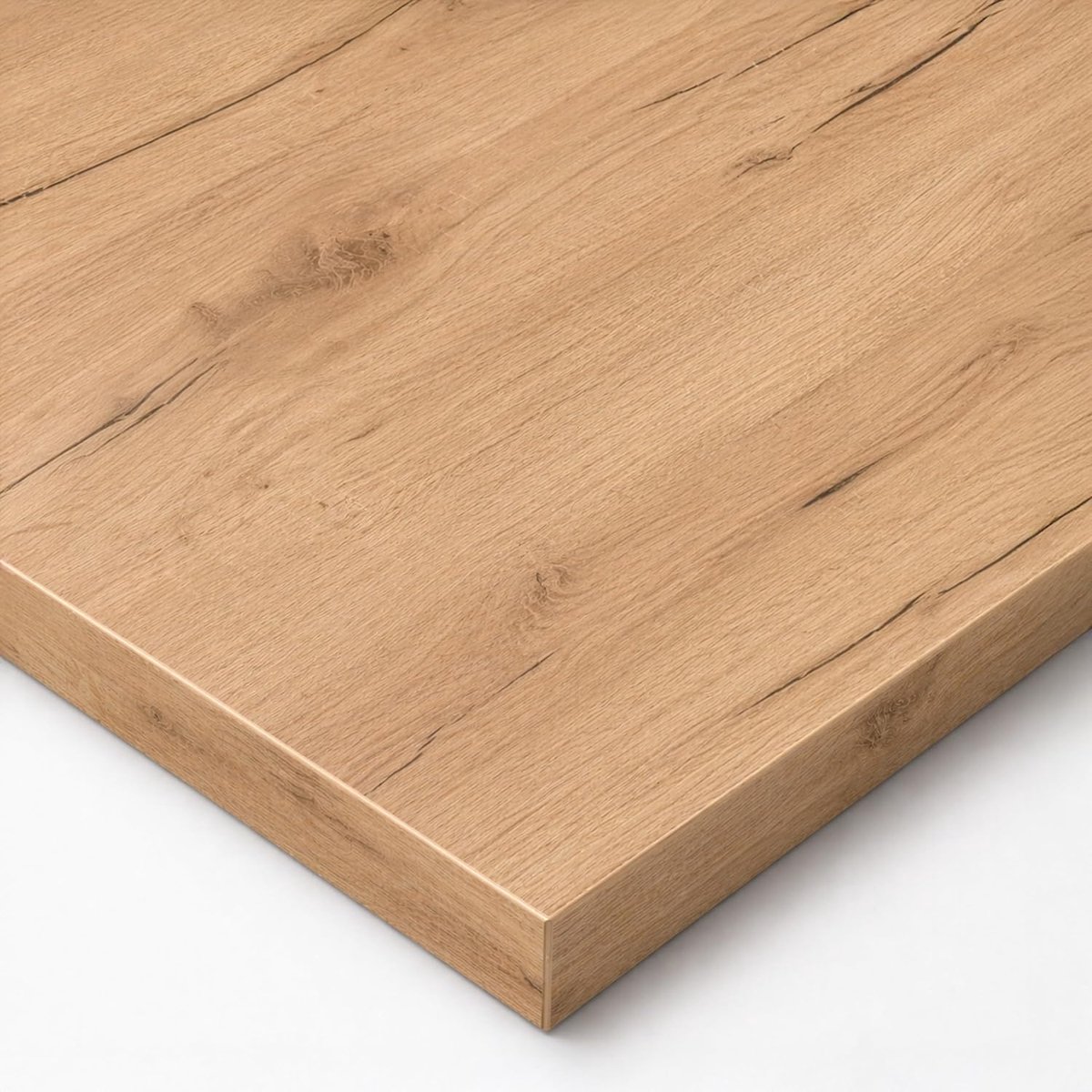 Tafelblad 160x80 cm | Bureaublad Dikte 25 mm | Ideaal voor Verstelbaar Zit Sta Bureau en Eettafel DIY | Robuust en Stabiel Tafelblad | Geproduceerd in Europa | Goudkleurig Eiken