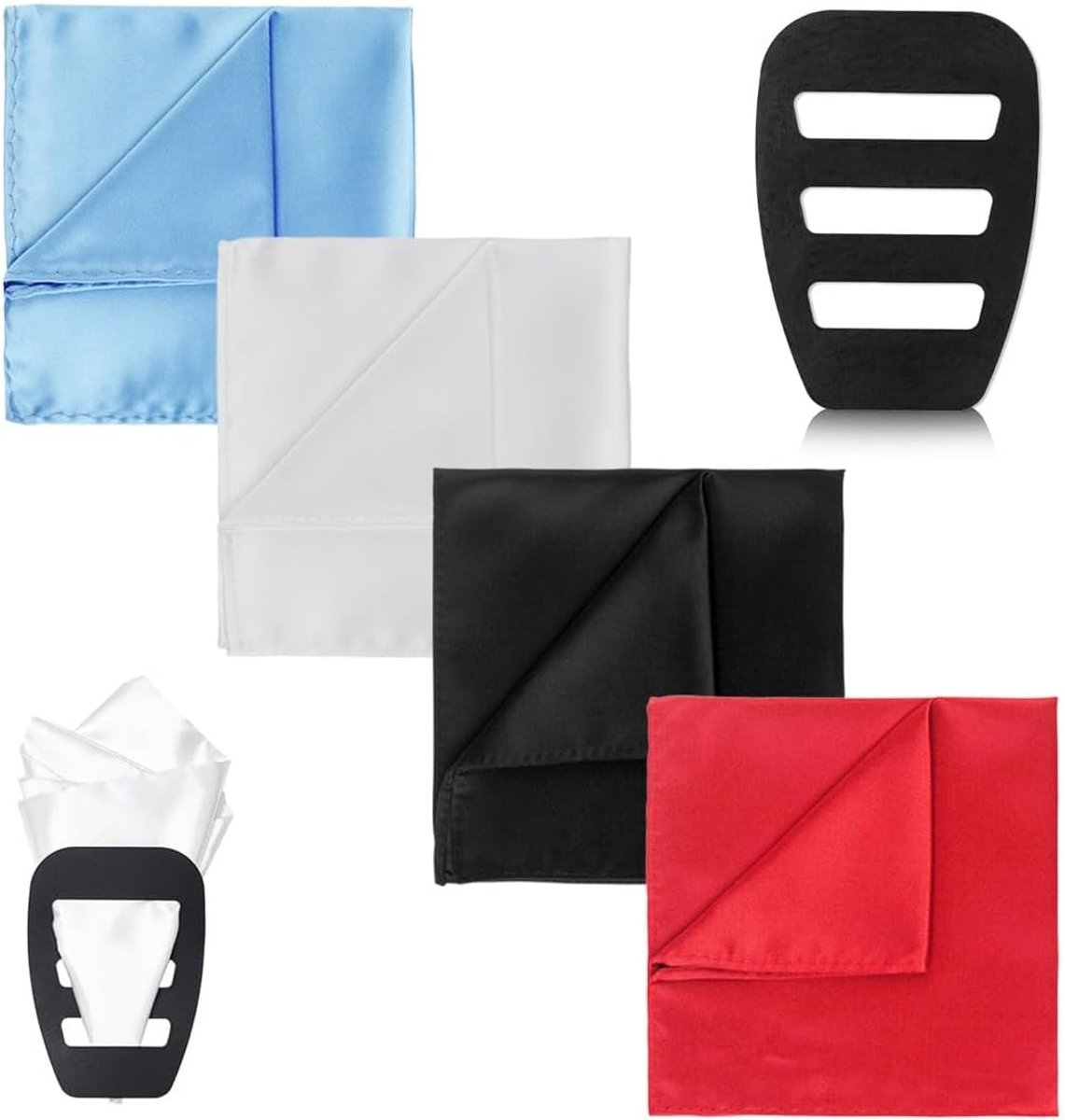 4 herenkostuumzakken, 1 zakdoekhouder, zakdoek, herenkostuum met vierkante houder, vierkante zijden sjaal, vierkante houder voor bruiloft, smoking, kostuums, diner, jassen