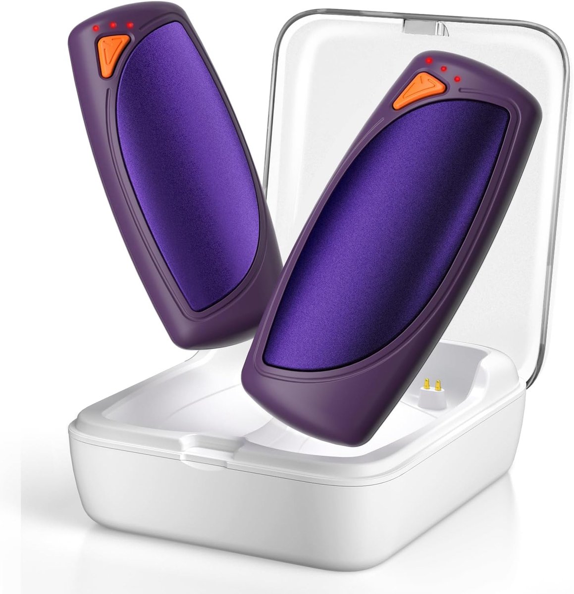 Oplaadbare Handwarmer 2 Stuks met Oplaadcase, 14000 mAh USB Elektrische Handwarmers, Herbruikbare Zakwarmer, 3 Verwarmingsmodi, Dubbelzijdige Verwarming, Ideaal voor de Winter Buiten