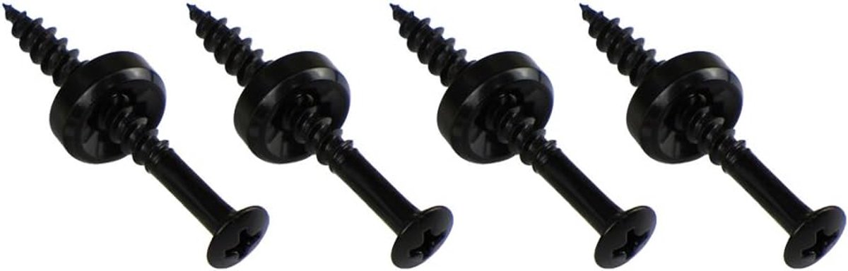 4 stks Black Neck Joint Ferrules/Bushings met Bijpassende Schroeven voor Gitaar Bass Vervanging