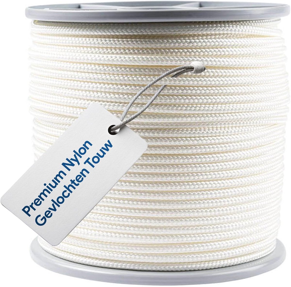 Touw Paracord 4mm Wit 100m – Gevlochten met kern – Breekkracht 280kg – Sterk reepkoord voor outdoor & hobby