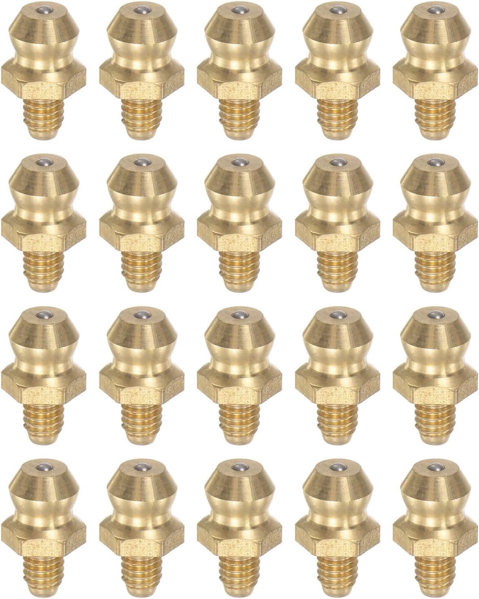 Messing rechte smeernippel M4 x 0,7 mm schroefdraad hydraulische smeernippel accessoires, 20 stuks