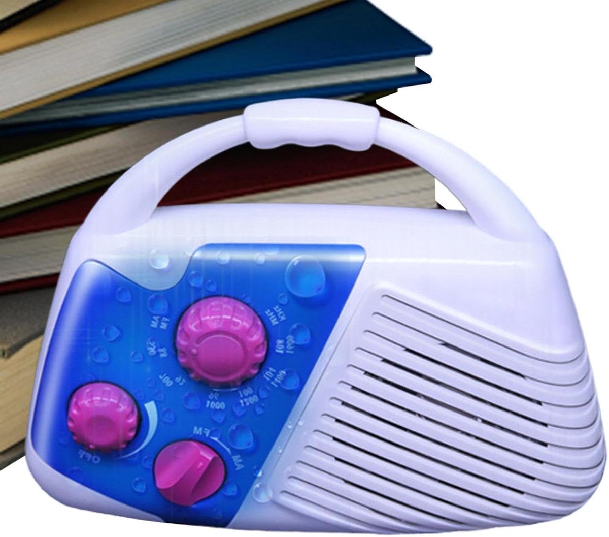 Doucheradio AM/FM - Draagbare Radio - Muziek Luisteren - Waterdicht IPX4 - 22.8 cm - Wit