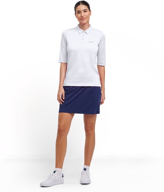 FALKE Golf 3-Button vochtregulerend katoen functioneel materiaal shirt met korte mouwen dames wit - maat XL van FALKE — afbeelding 3