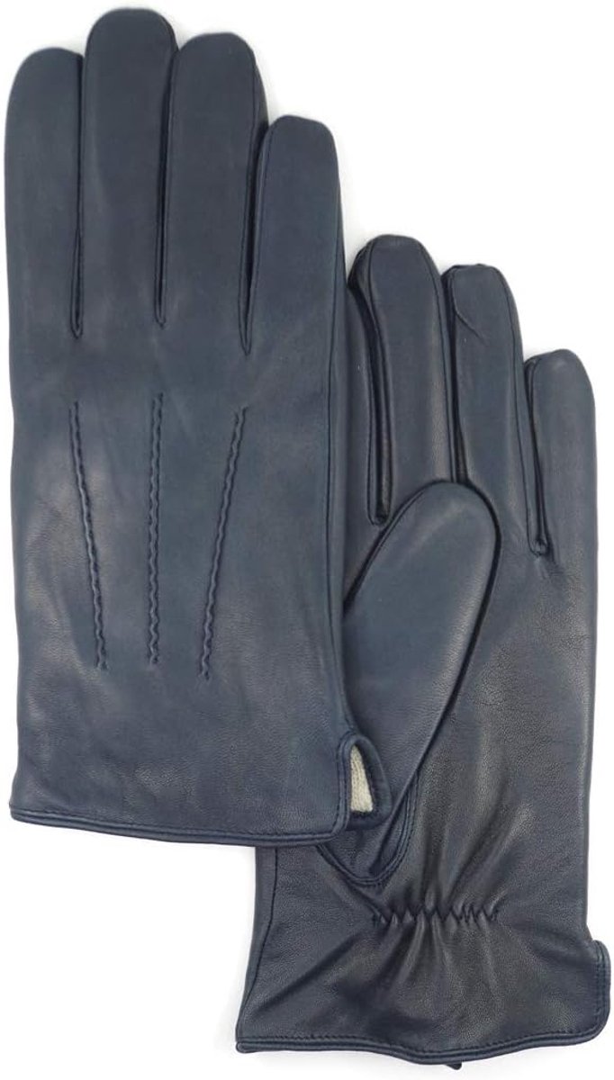 Leren Handschoenen M - Cashmere Voering - Navy - Perfect voor Koude Dagen - SnelShoppen