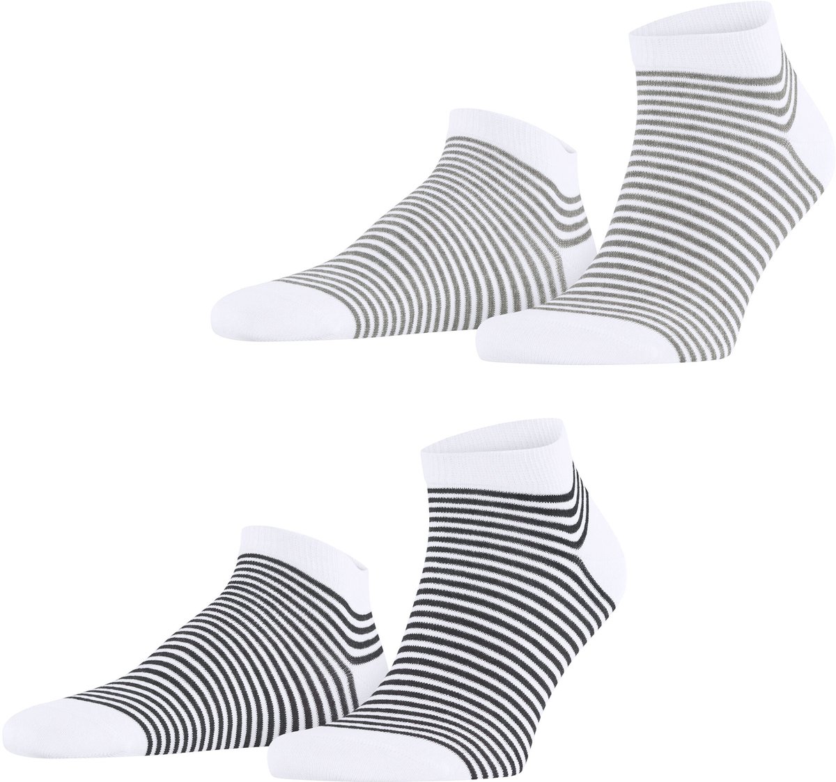 Esprit Fine Line 2-Pack huidvriendelijk duurzaam katoen Multipack Korte sokken heren grijs - maat 39-42