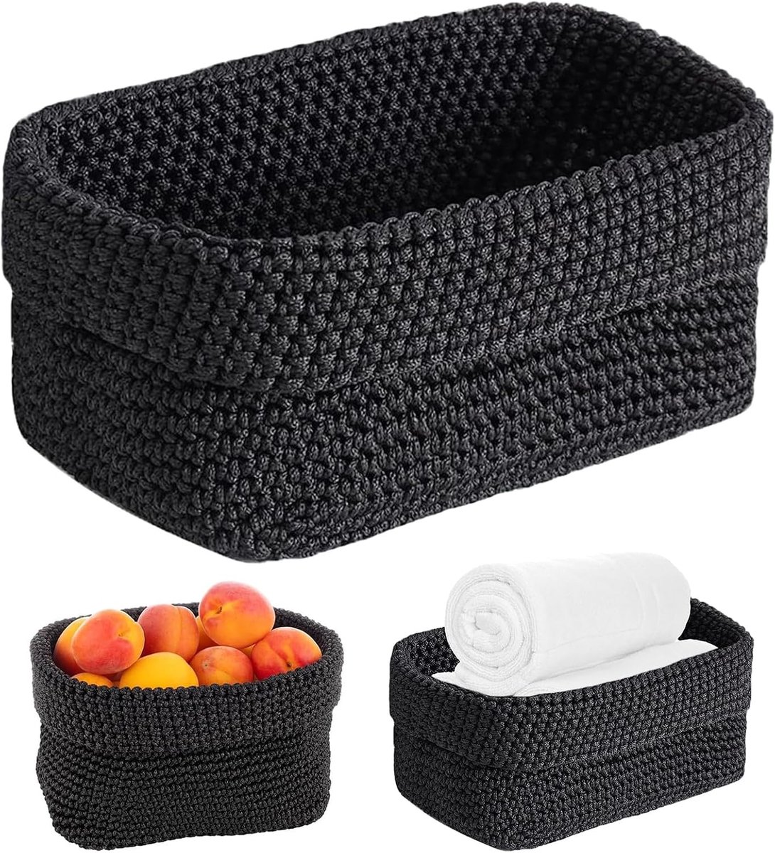 Haakmandje klein - opbergbasket - multifunctioneel - ideaal voor sieraden - SnelShoppen