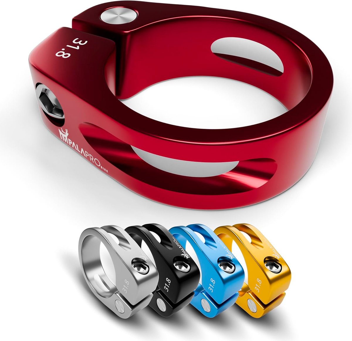 Fietsklem voor zadelpen 31.8 mm - lichtgewicht 7075 aluminium - robuust en corrosiebestendig - ShopVlot