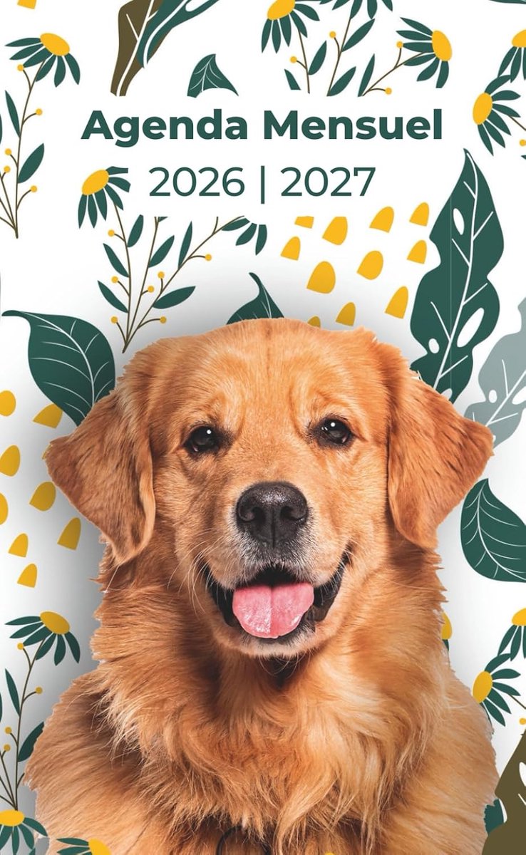 Agenda de poche mensuel 2026-2027 - A6 formaat - Thema 'Honden' - Perfect voor jouw maandplanning - ShopVlot