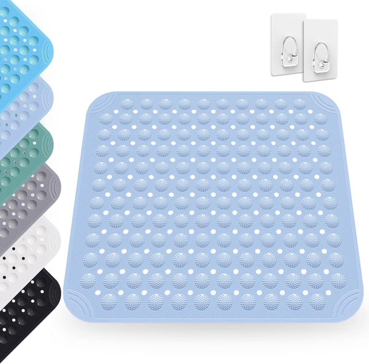 Doumat 48 x 48 cm - Vierkante Doumat met Zuignappen - Antislip Massage Mat - Voor Sauna of Bad - ShopVlot