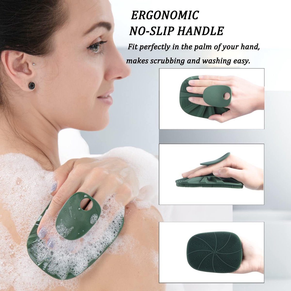 silicone body scrubber - extra zacht - hygiënisch - ideale huidverzorging - ShopVlot