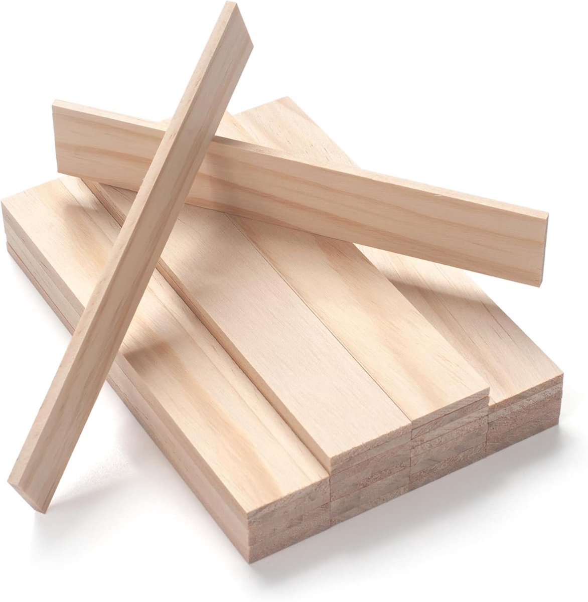 Houten latten 25 x 3 x 150 mm - onbehandeld grenenhout - 30 stuks - ideaal voor knutselen - ShopVlot