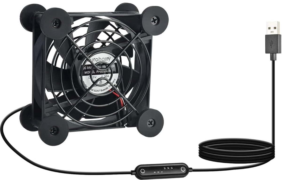 USB ventilator met 6 standen - stille werking - vocht- en stofbestendig - ideaal voor koeling - ShopVlot