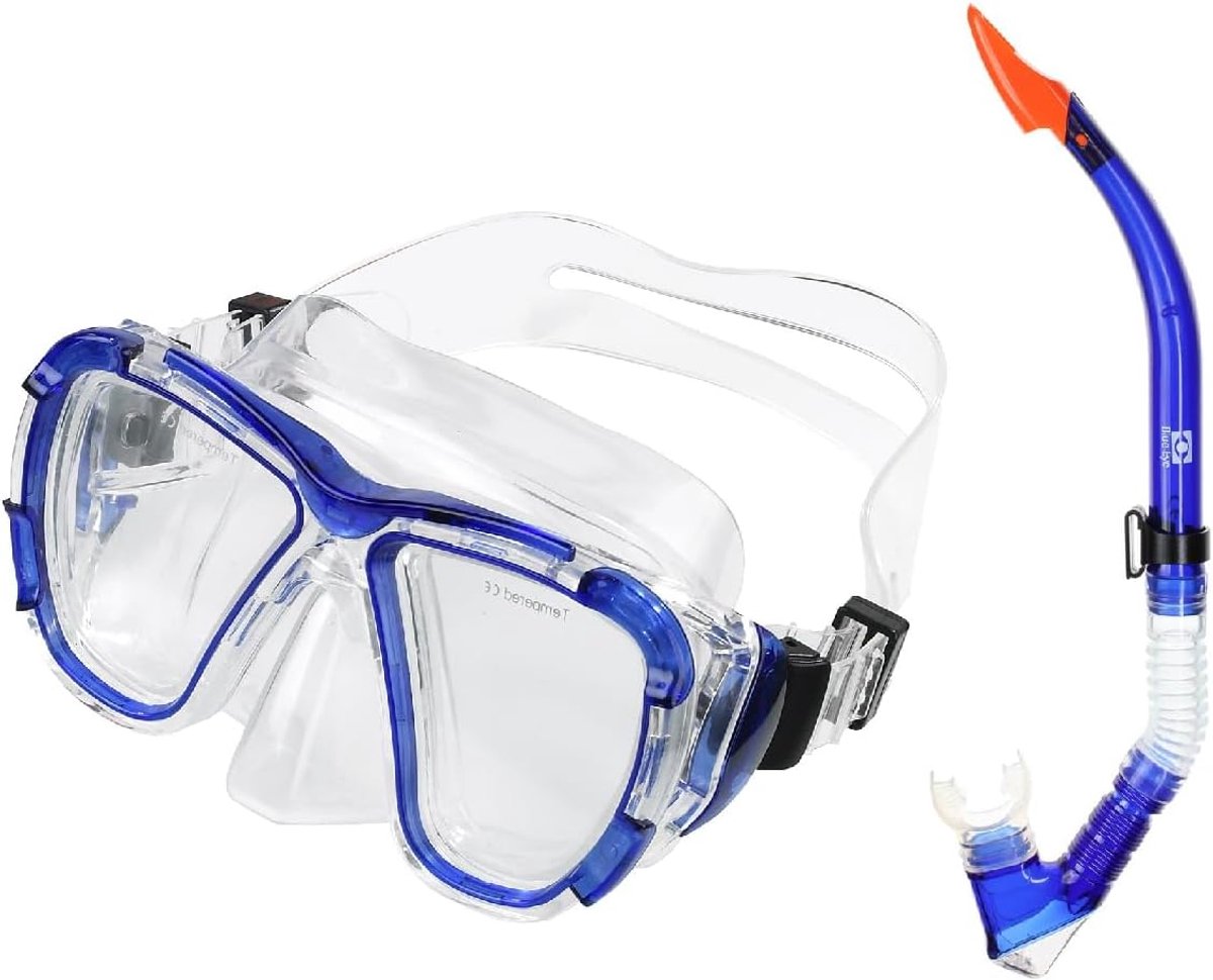 Snorkelset volwassenen - Duikbril met siliconen rand - Groot gezichtsveld - Ontdek de onderwaterwereld - ShopVlot