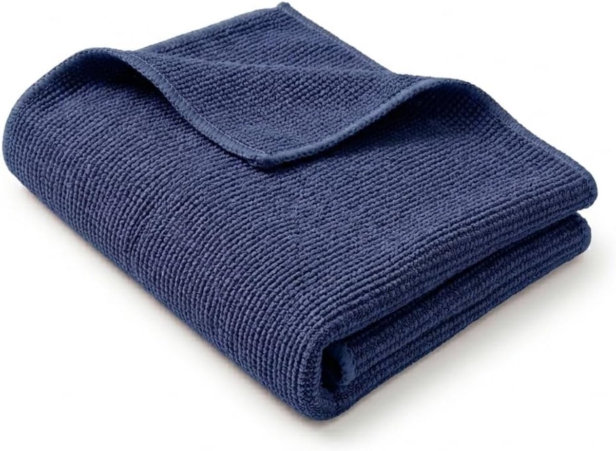 Badhanddoek microvezel 75 x 150 cm - wafelpatroon - hoog absorberend - ideaal voor thuis of onderweg - ShopVlot