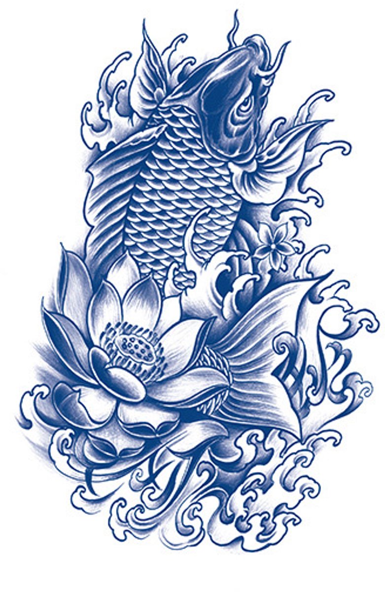 Tijdelijke tattoo Koi 2 weken