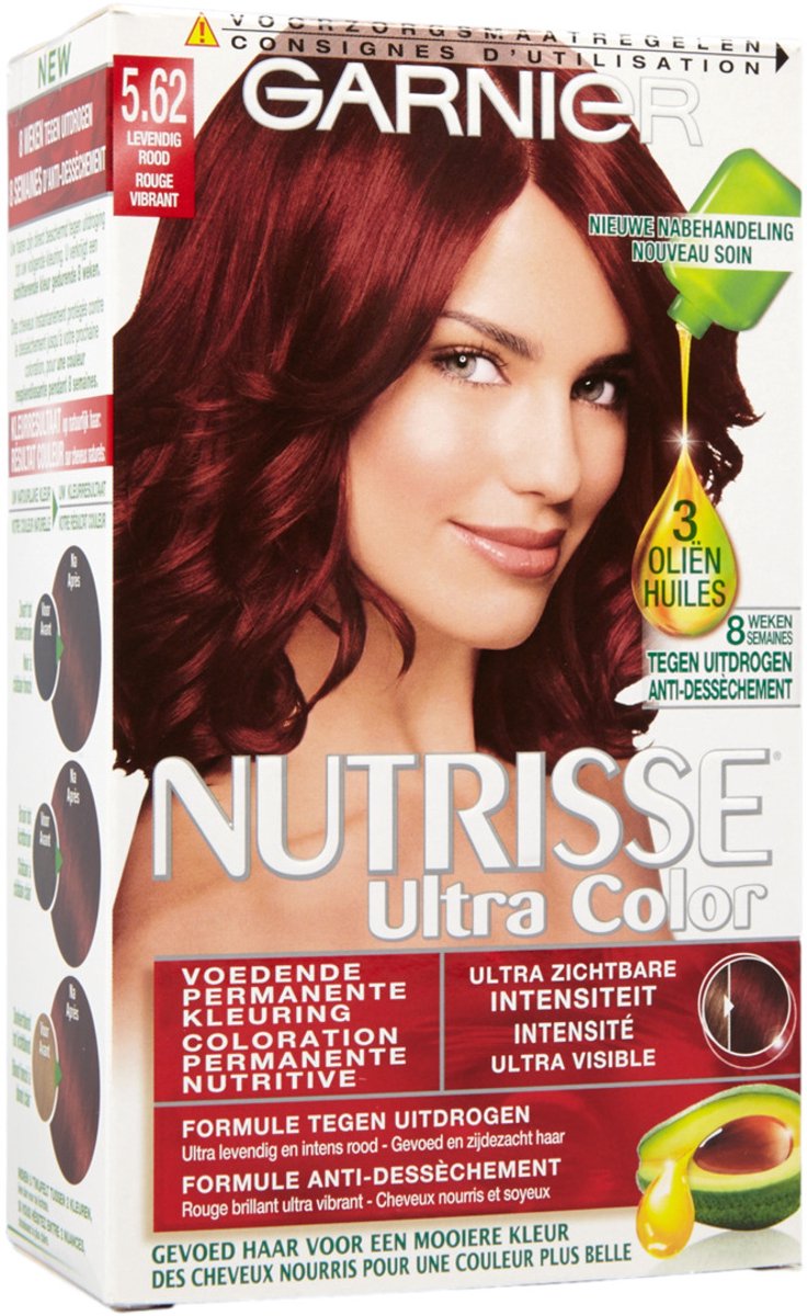 Garnier Nutrisse Ultra Color 5.62 - Levendig Rood - Haarverf